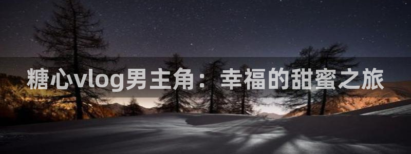 生物女老师糖心vlog：糖心vlog男主角：幸福的甜蜜之旅